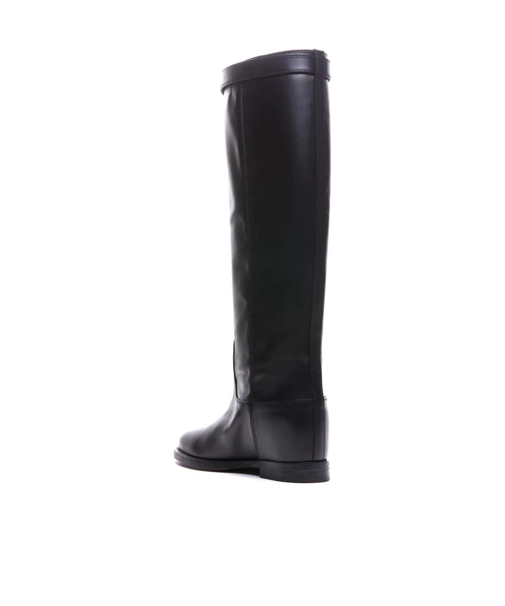 Padlock Knee-High Boots