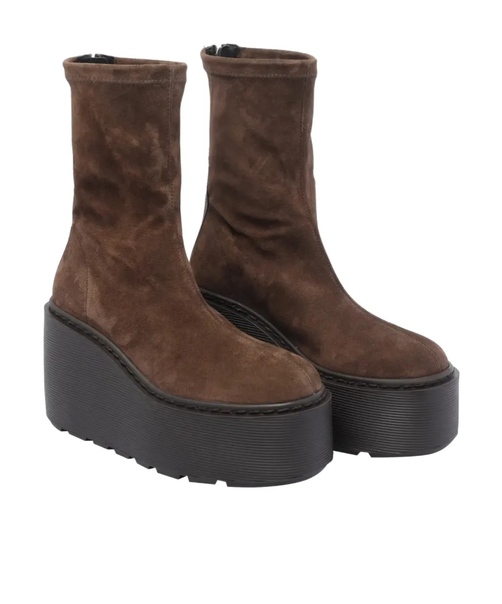 Donna Suede Platform Boots