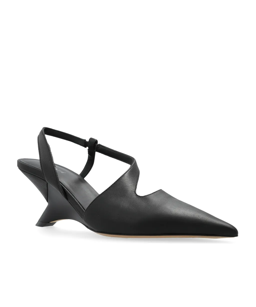 Swan Cut Out Detailed Stiletto Heel Pumps