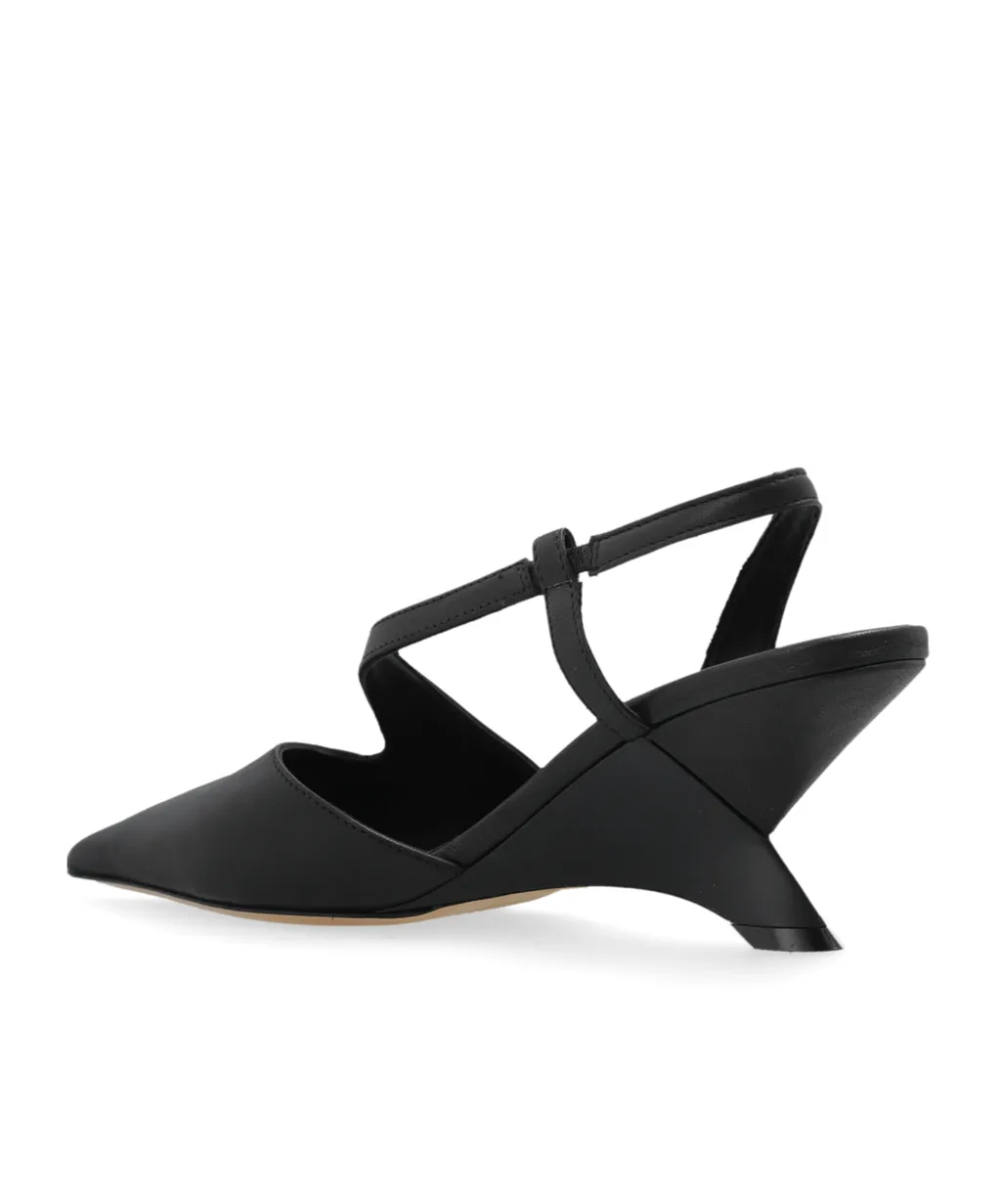 Swan Cut Out Detailed Stiletto Heel Pumps