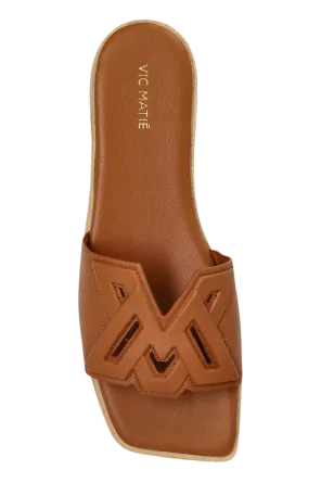 Logo-Debossed Square Open Toe Sandals