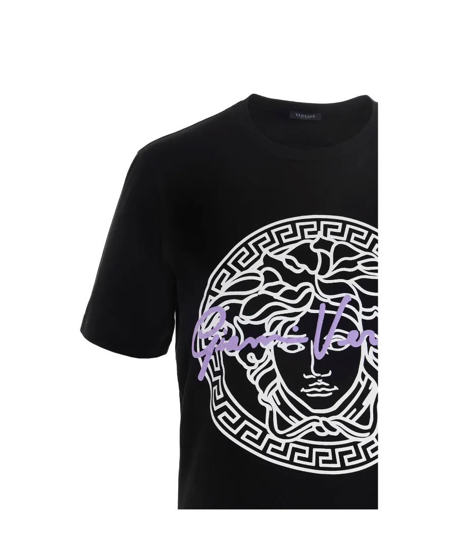 Medusa Motif Logo-Print T-Shirt