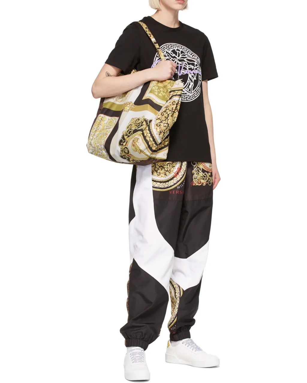 Medusa Motif Logo-Print T-Shirt