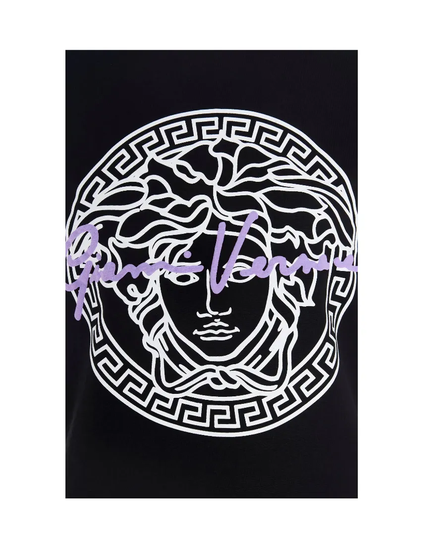 Medusa Motif Logo-Print T-Shirt