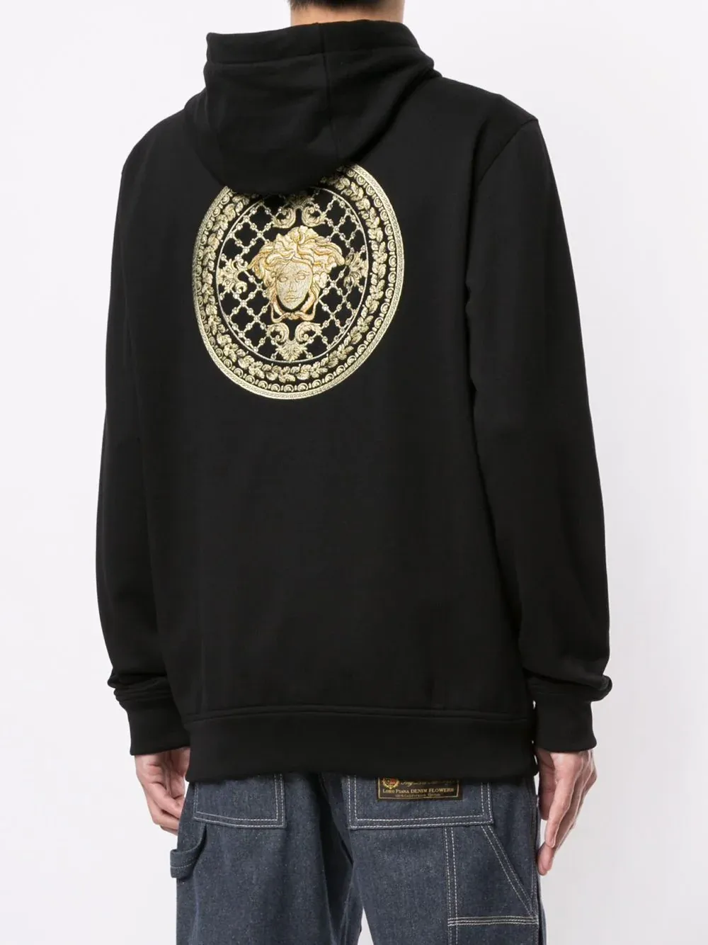 Embroidered Medusa Zip-Up Hoodie