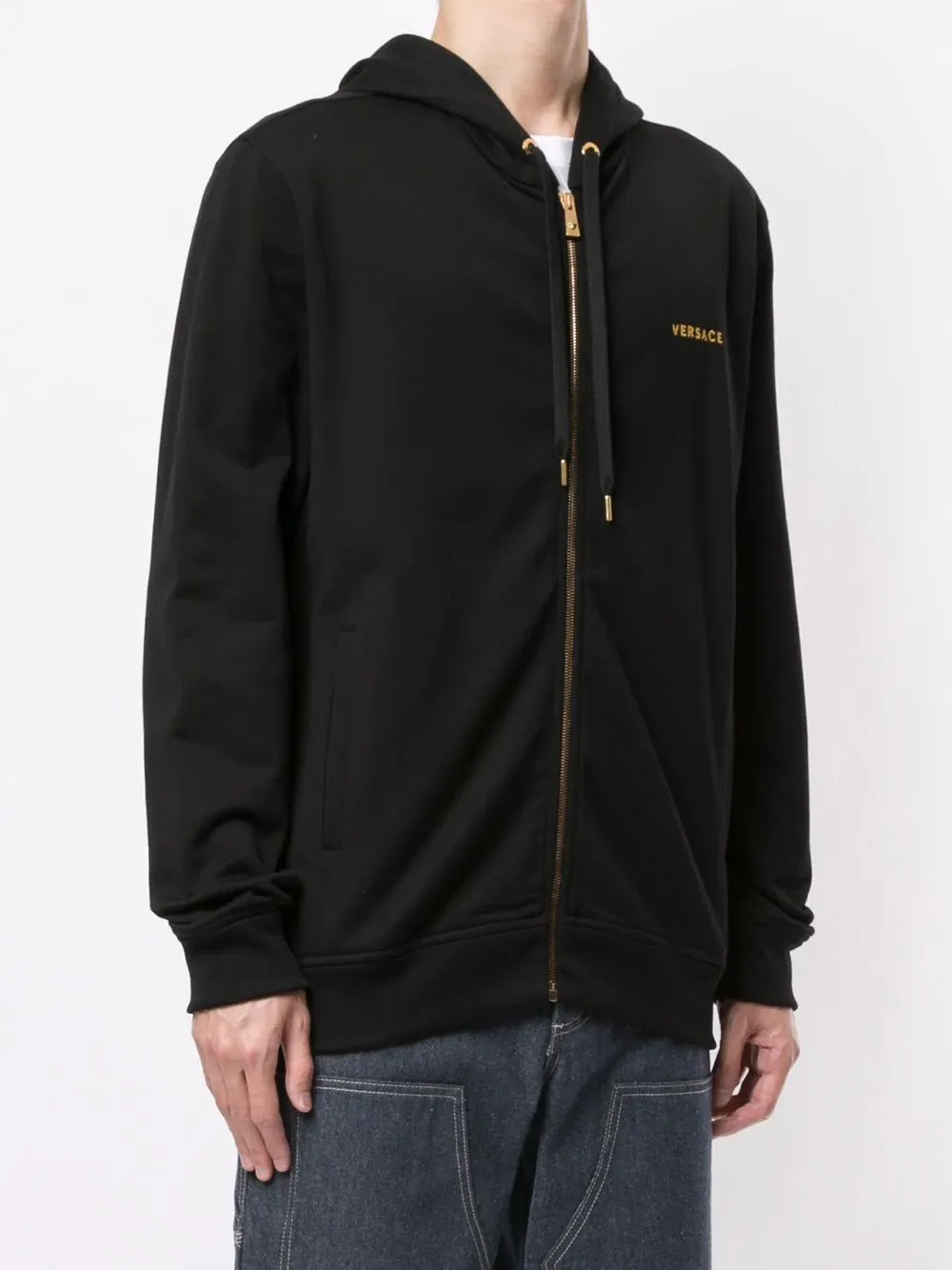 Embroidered Medusa Zip-Up Hoodie