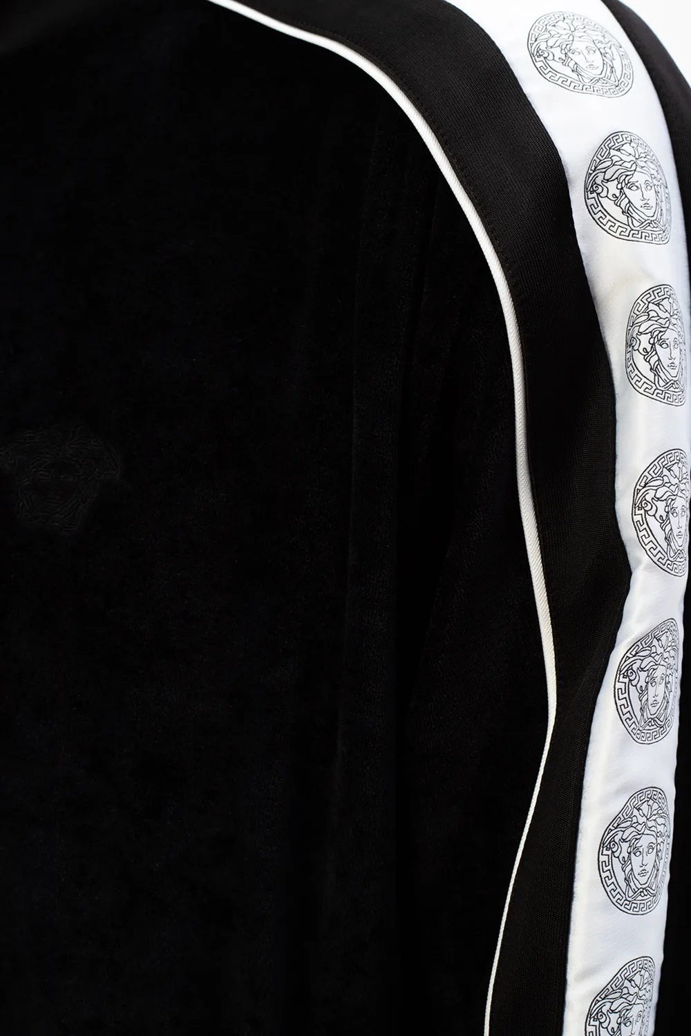 Medusa-Stripe Zipped Sweatshirt