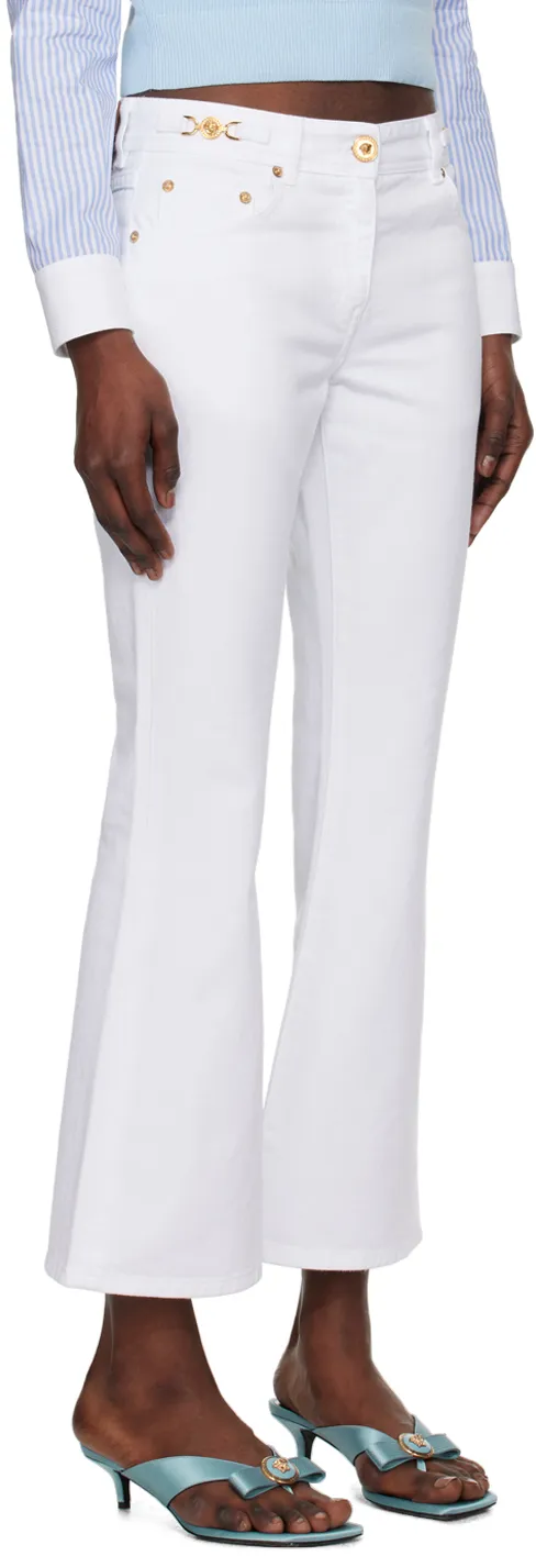 Logo Patch Flared Jeans