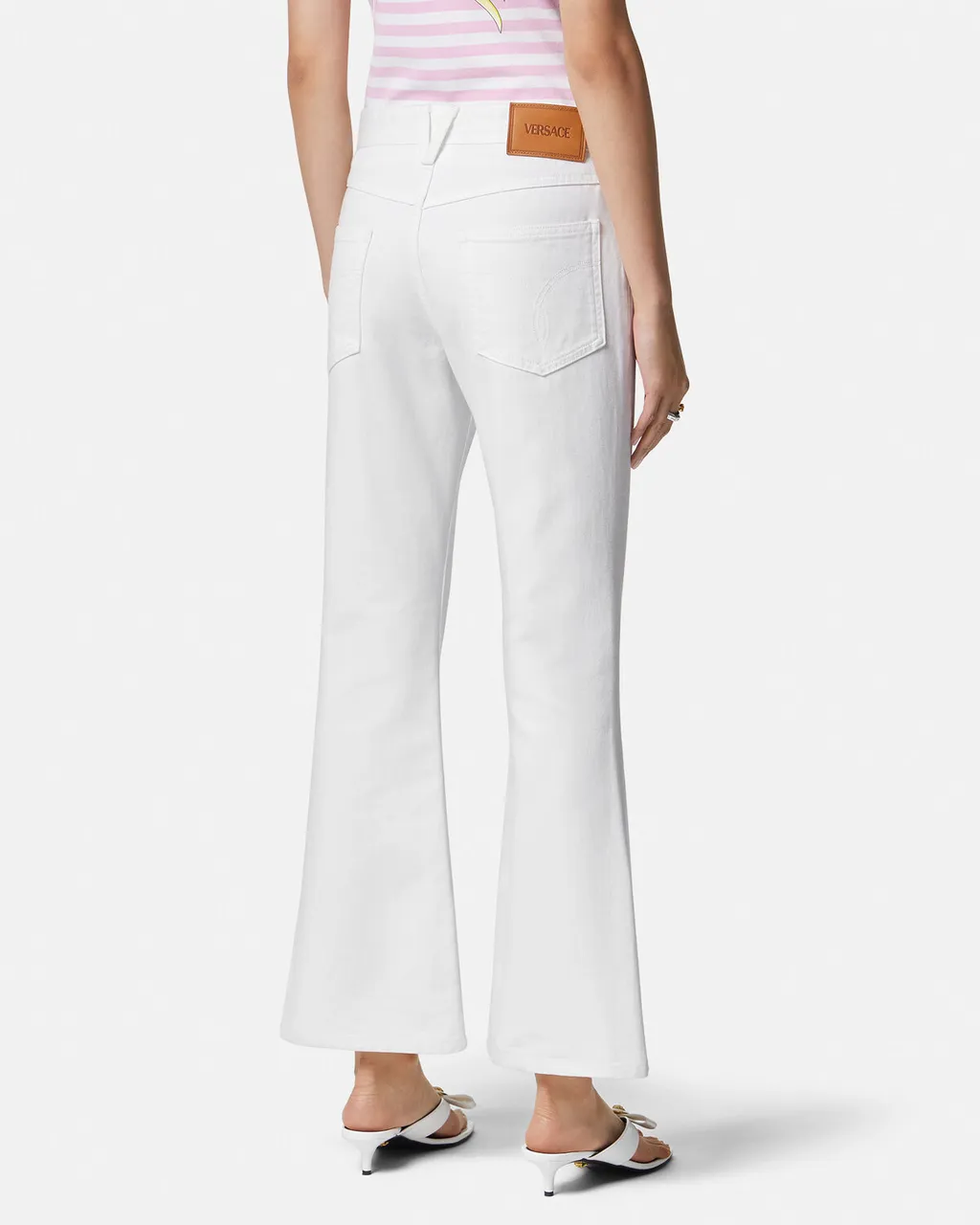 Logo Patch Flared Jeans