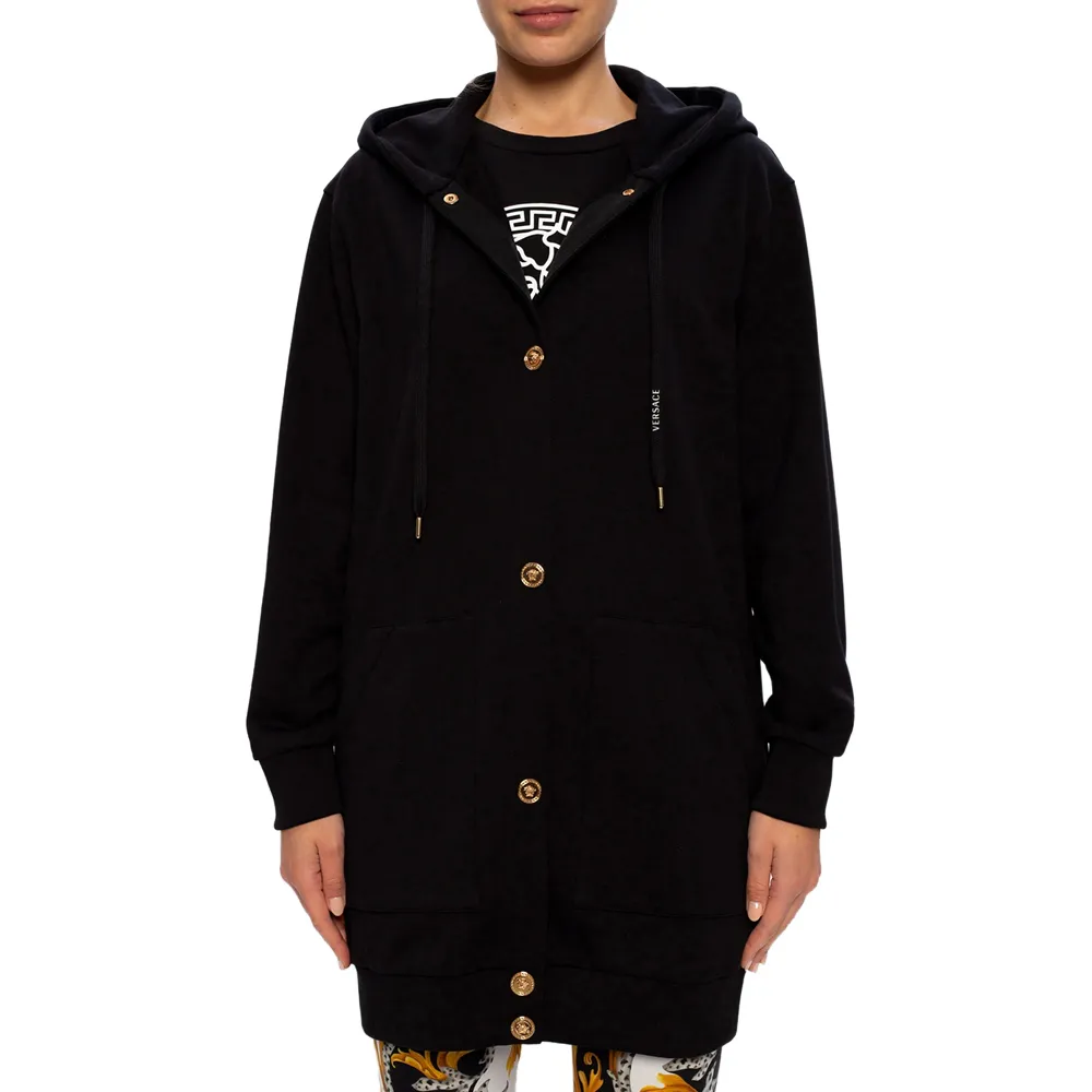 Logo-Print Hoodie Coat
