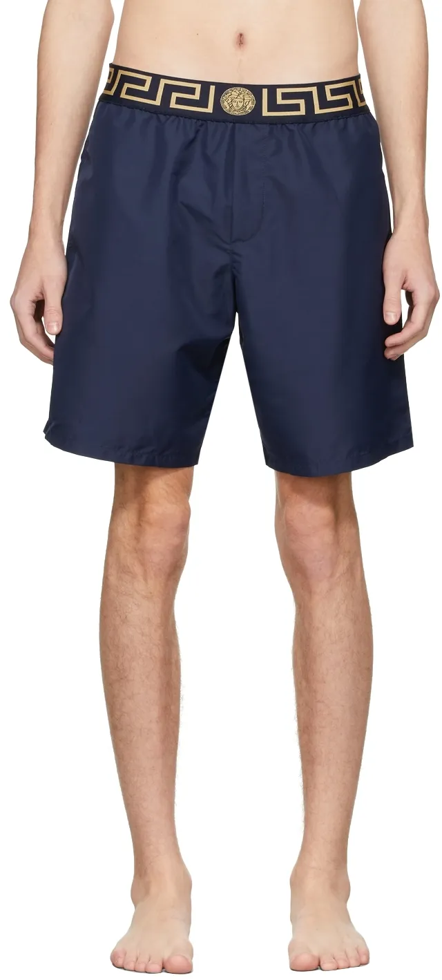 Greca Waistband Swim Shorts