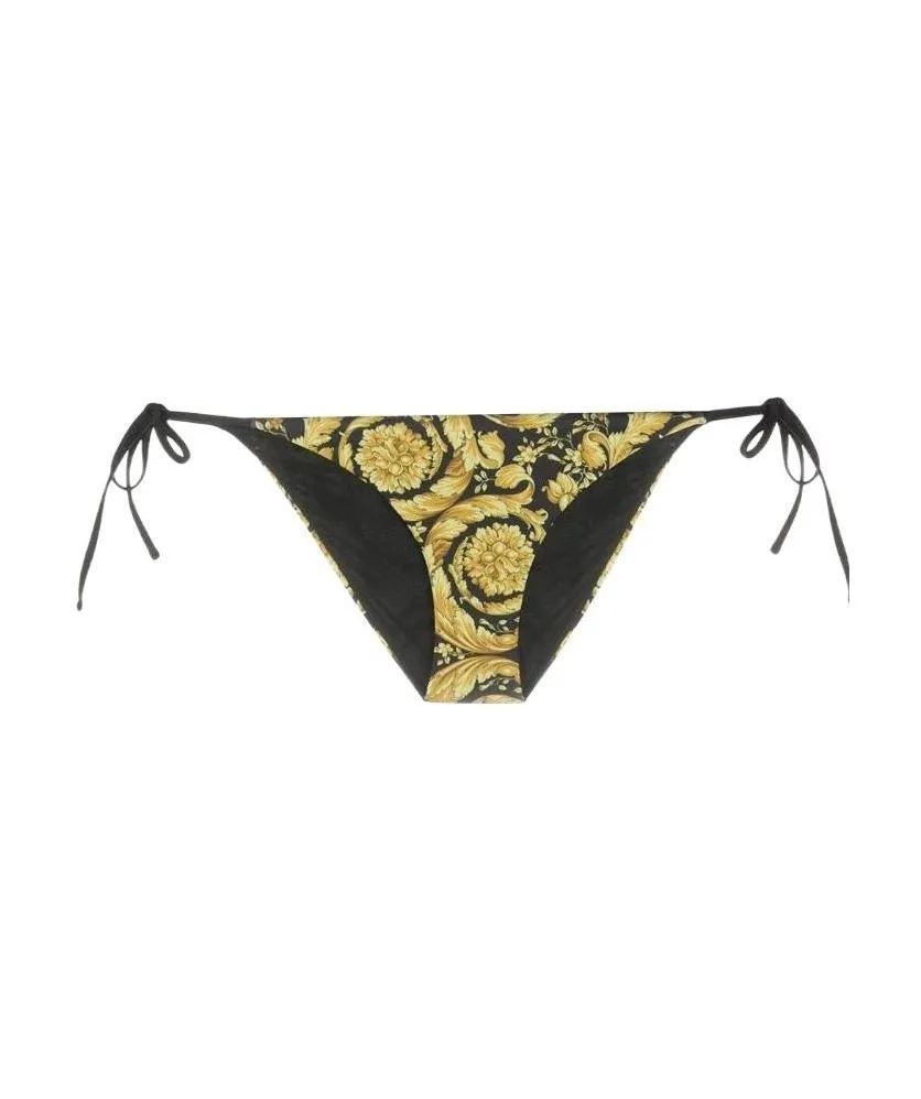 Barocco Printed Tie Detailed Bikini Bottoms