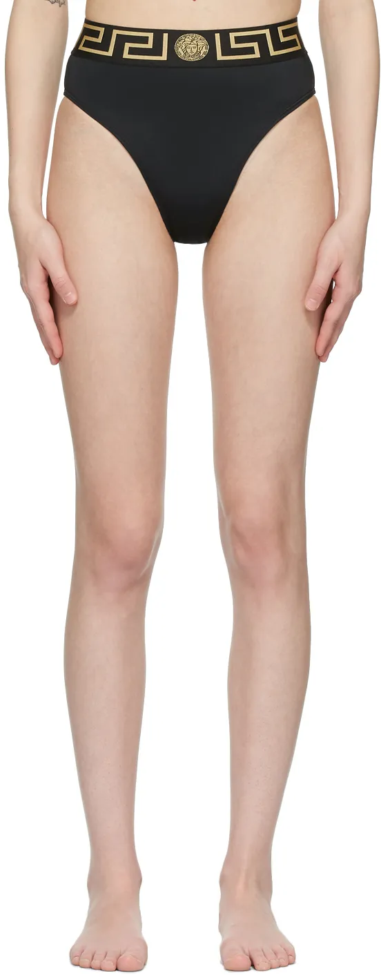 Greca Border High-Waist Swim Briefs