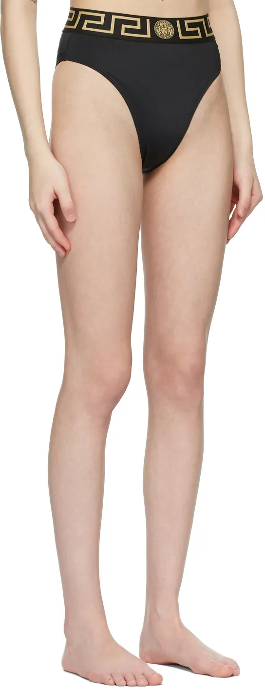 Greca Border High-Waist Swim Briefs