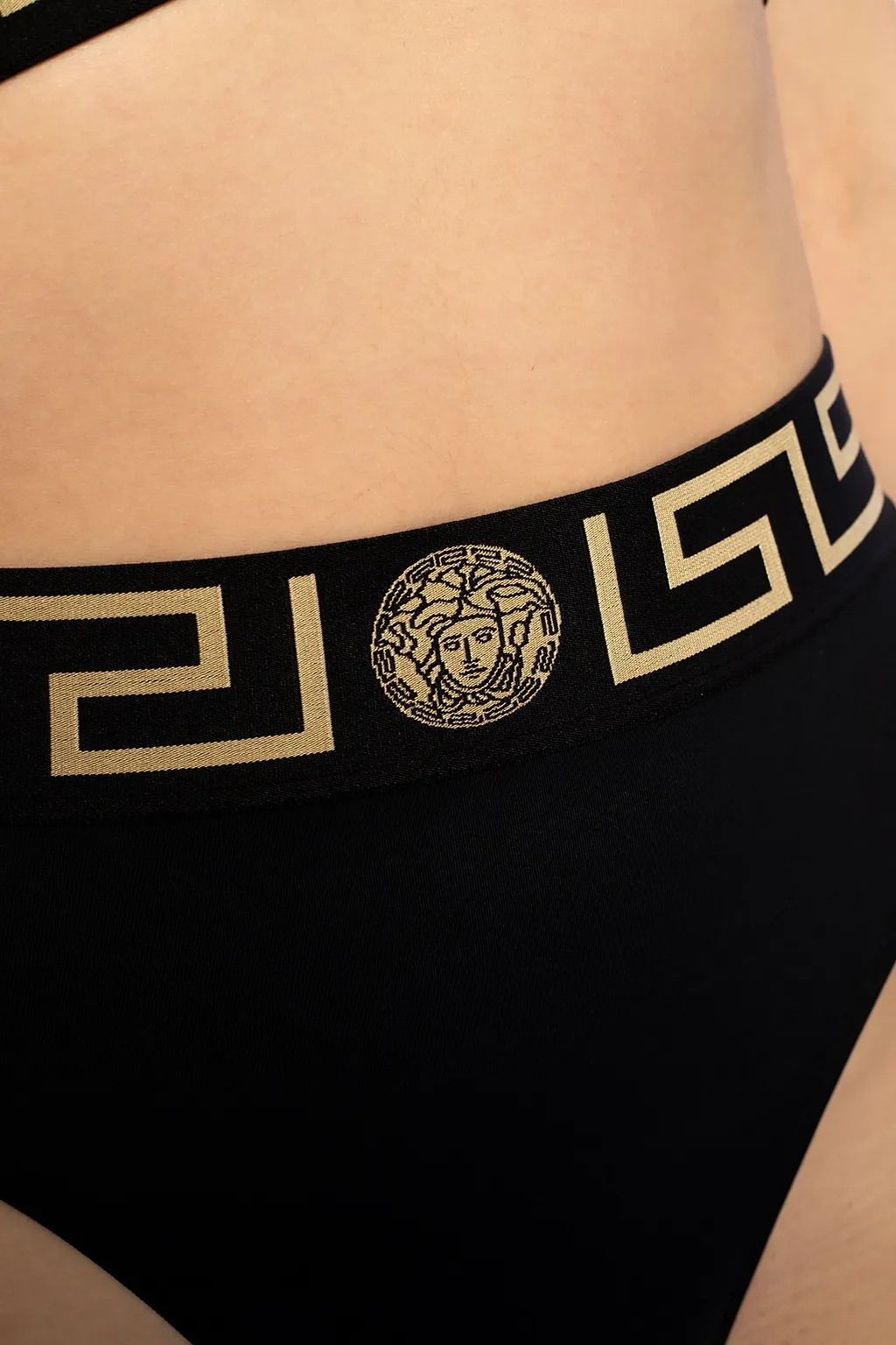 Greca Border High-Waist Swim Briefs