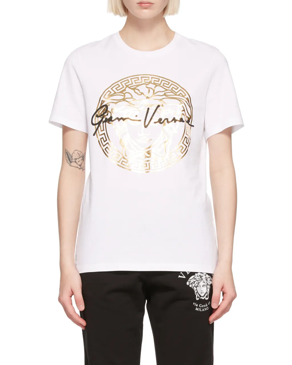 Metallic Medusa Print T-Shirt