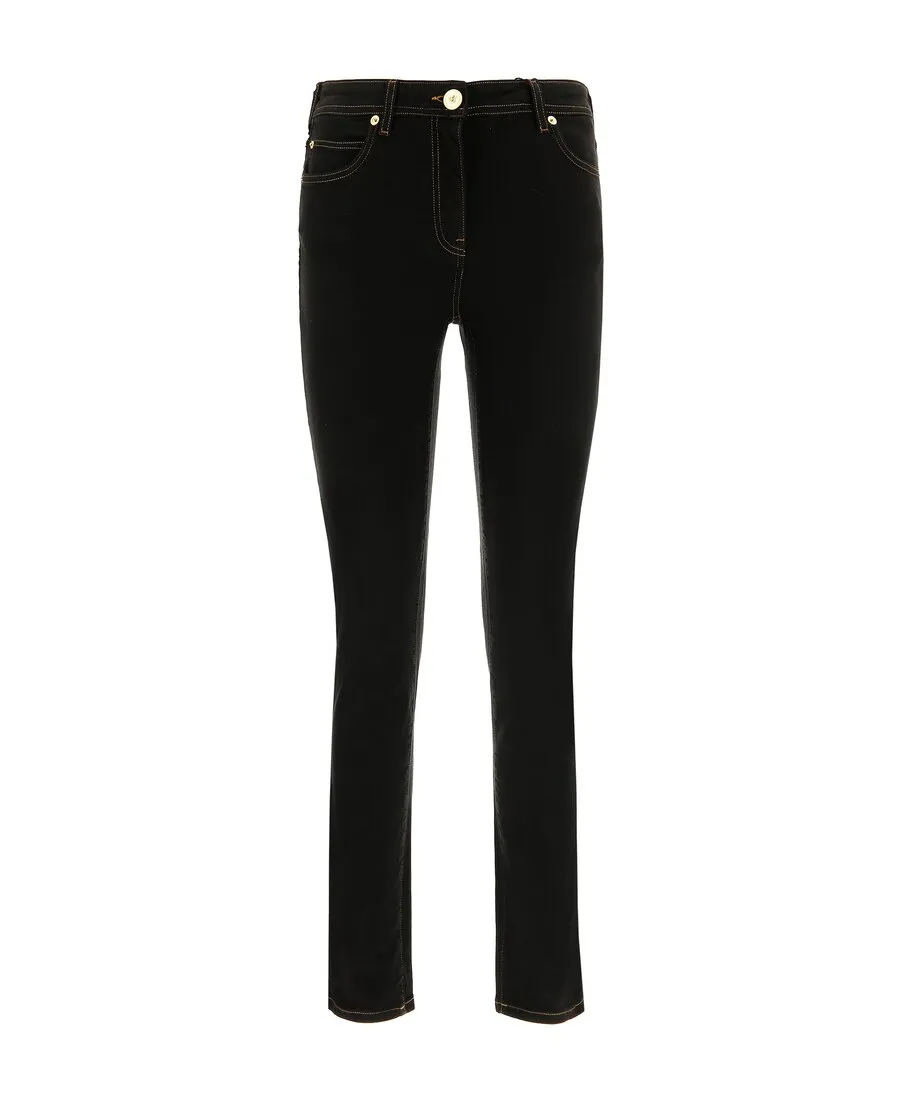 Medusa Motif Skinny Jeans