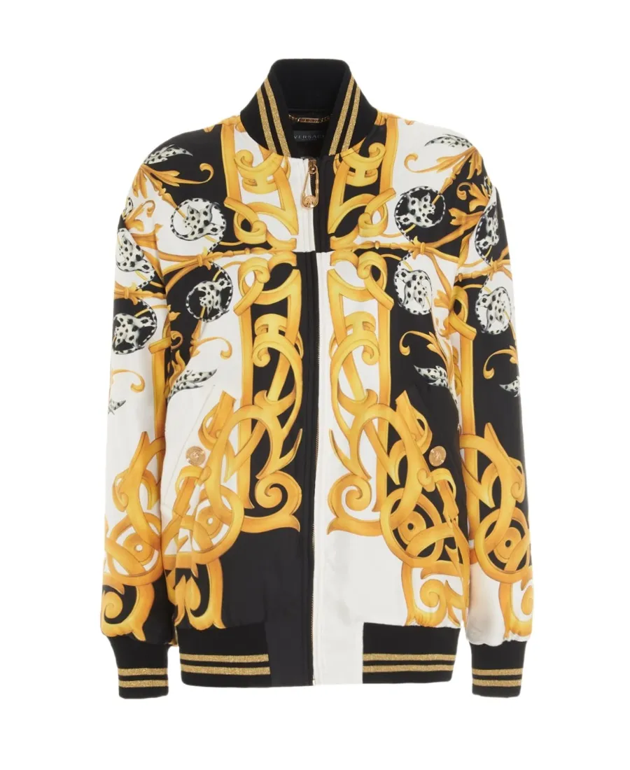 Acanthus Print Bomber Jacket