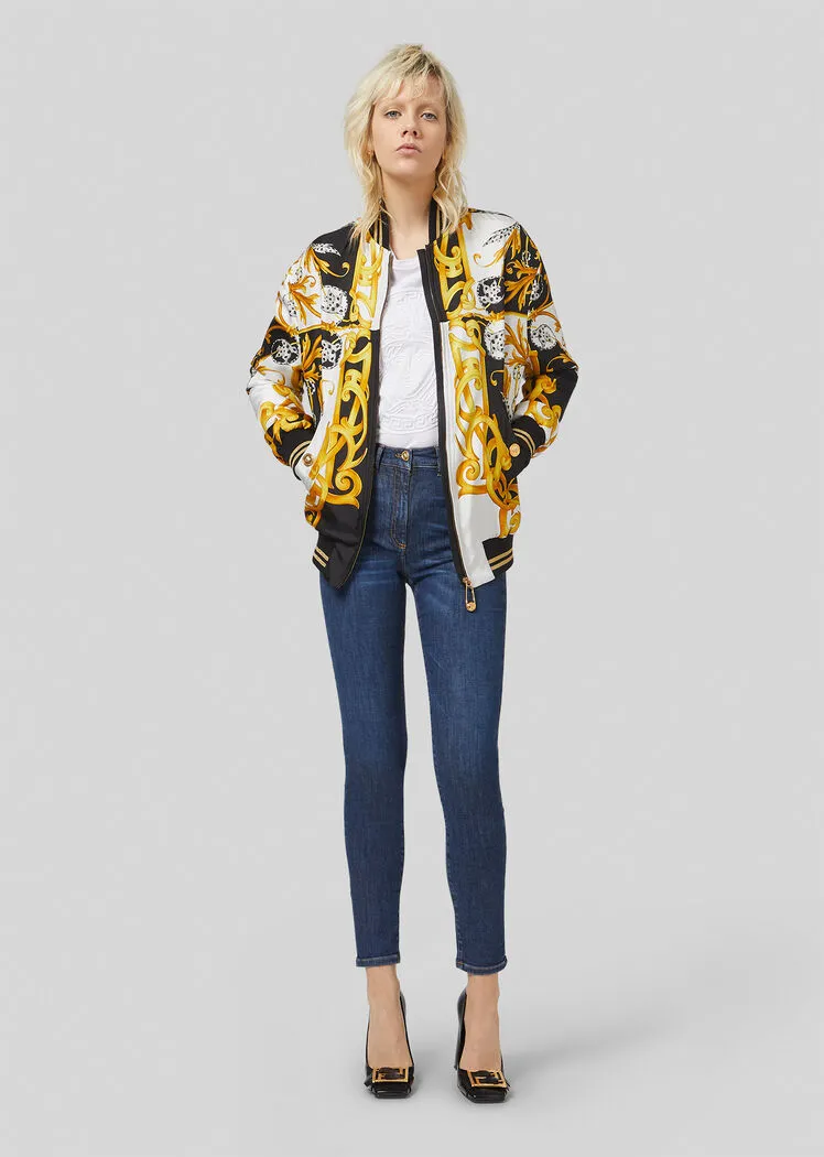 Acanthus Print Bomber Jacket