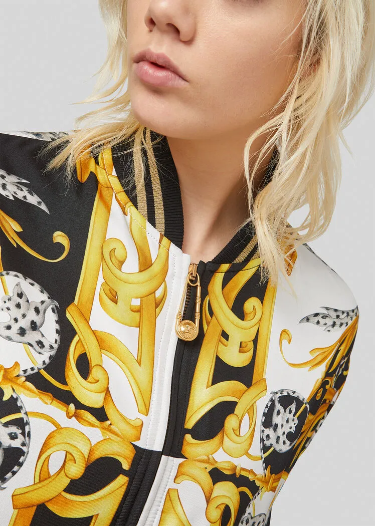 Acanthus Print Bomber Jacket