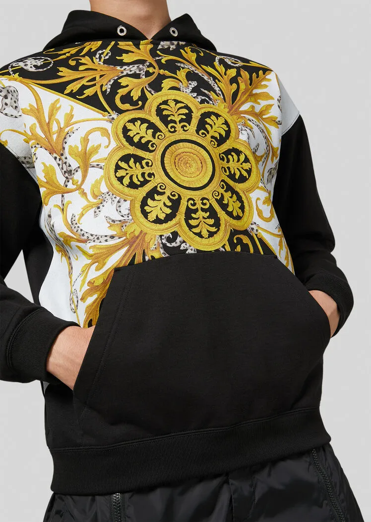 Oversized Barocco Hooded Sweatshirt