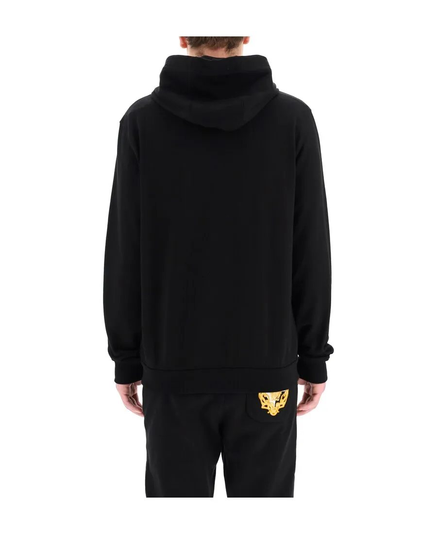 Medusa Print Detail Zip-Up Hoodie