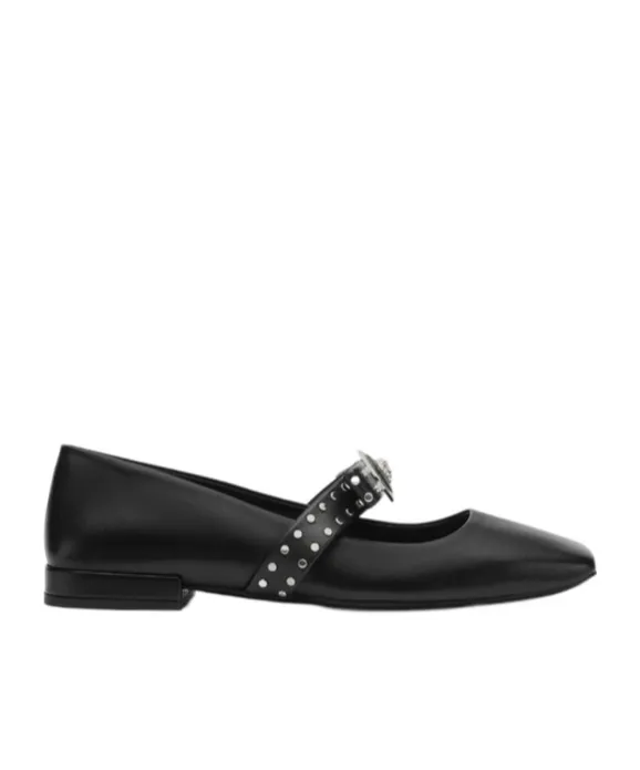 Gianni Ribbon Square-Toe Ballet Flats