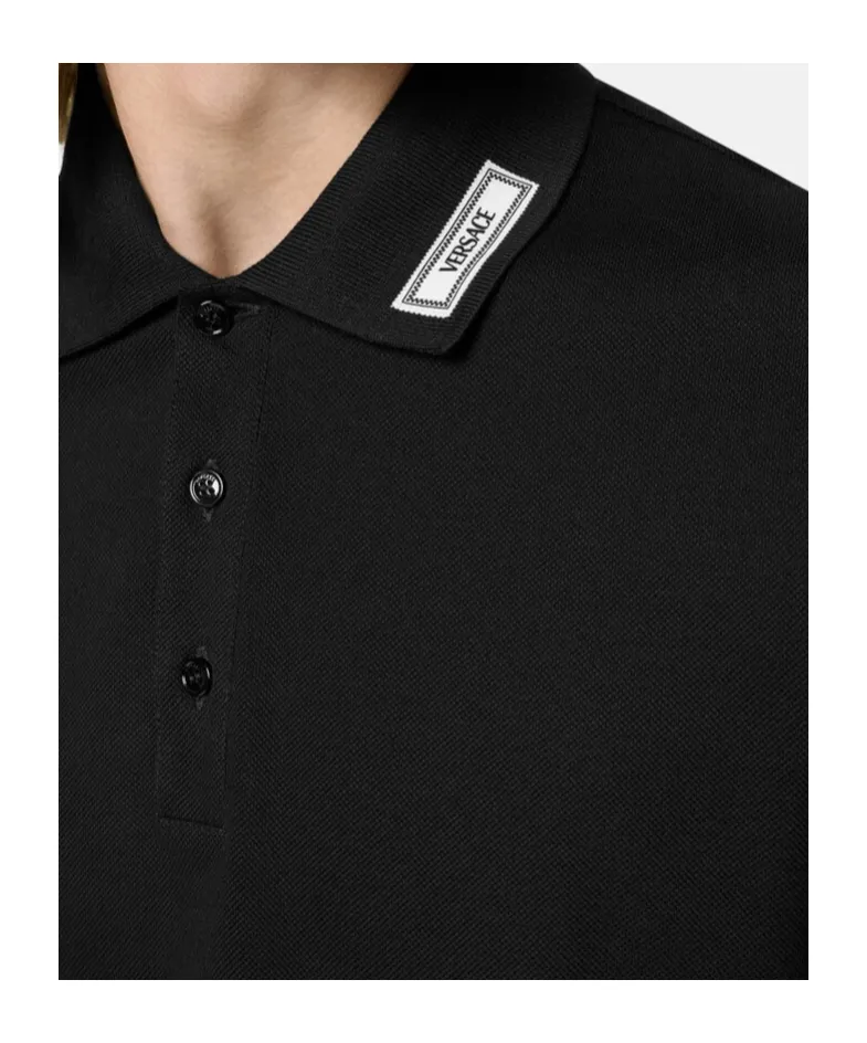 Logo Patch Short-Sleeved Polo Shirt
