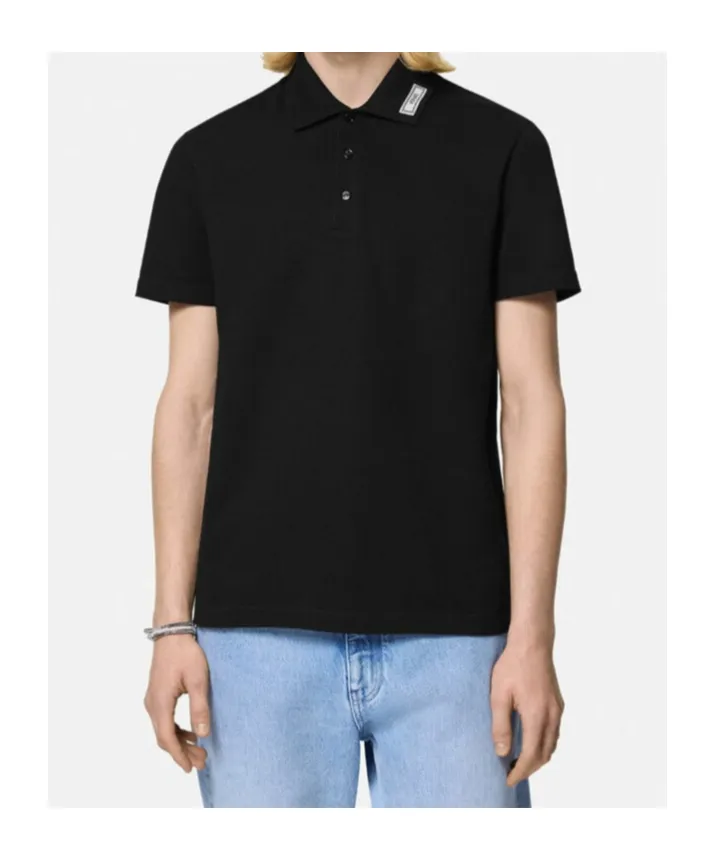 Logo Patch Short-Sleeved Polo Shirt