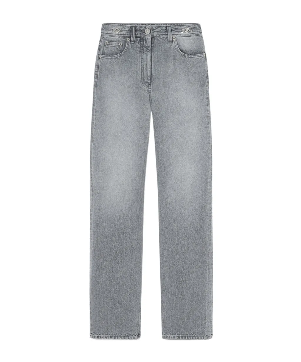 High-Waist Straight-Leg Jeans