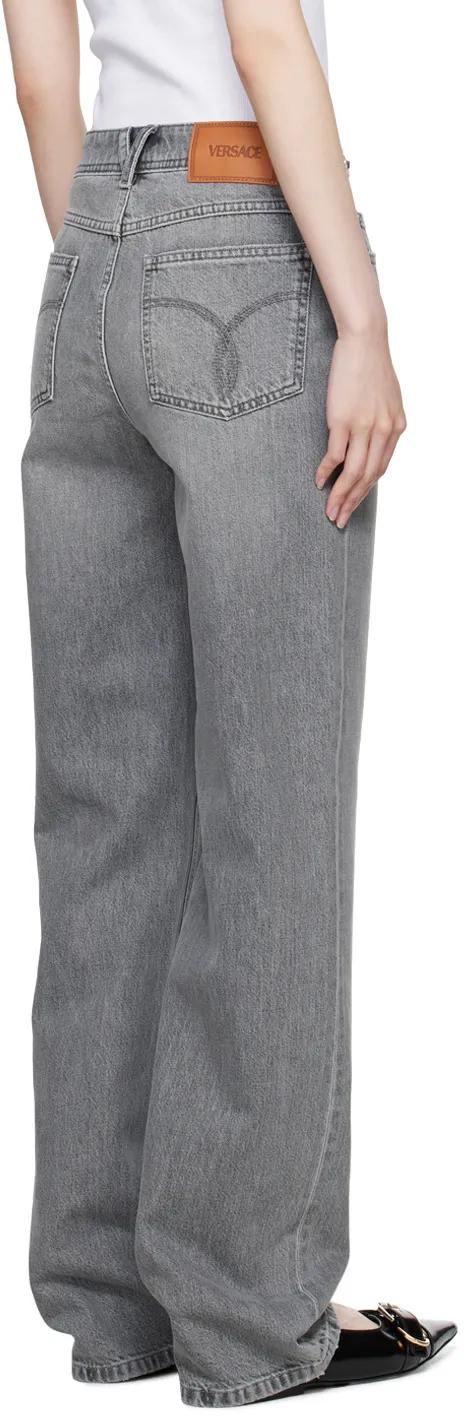 High-Waist Straight-Leg Jeans