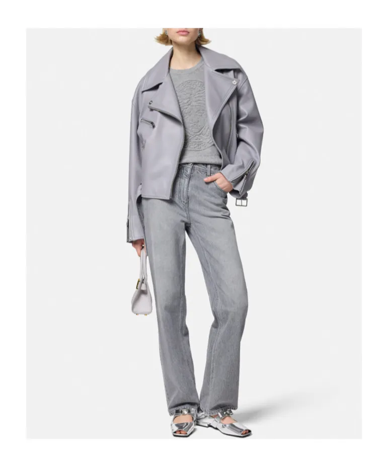 High-Waist Straight-Leg Jeans