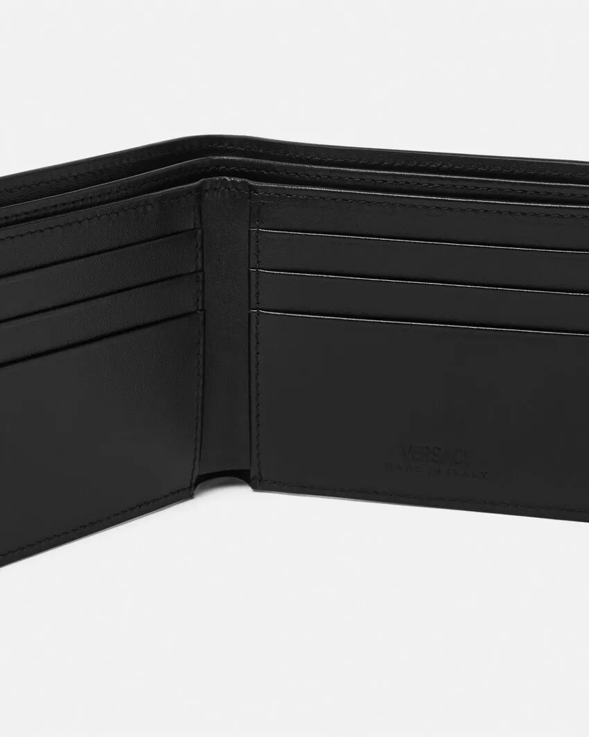 Medusa Biggie Logo-Lettering Bi-Fold Wallet