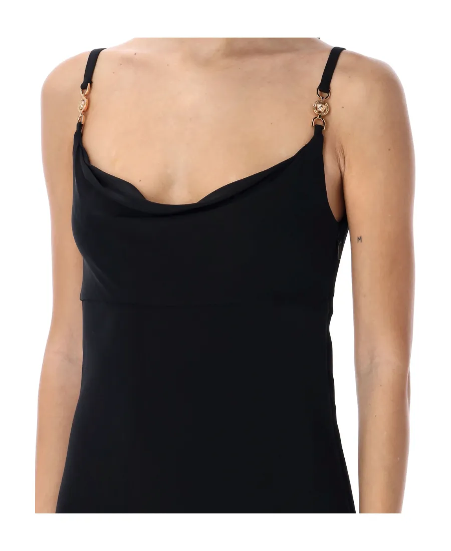Draped Coin-Detailed Mini Dress