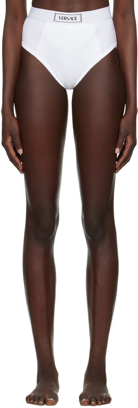 High-Waist Logo-Waistband Briefs