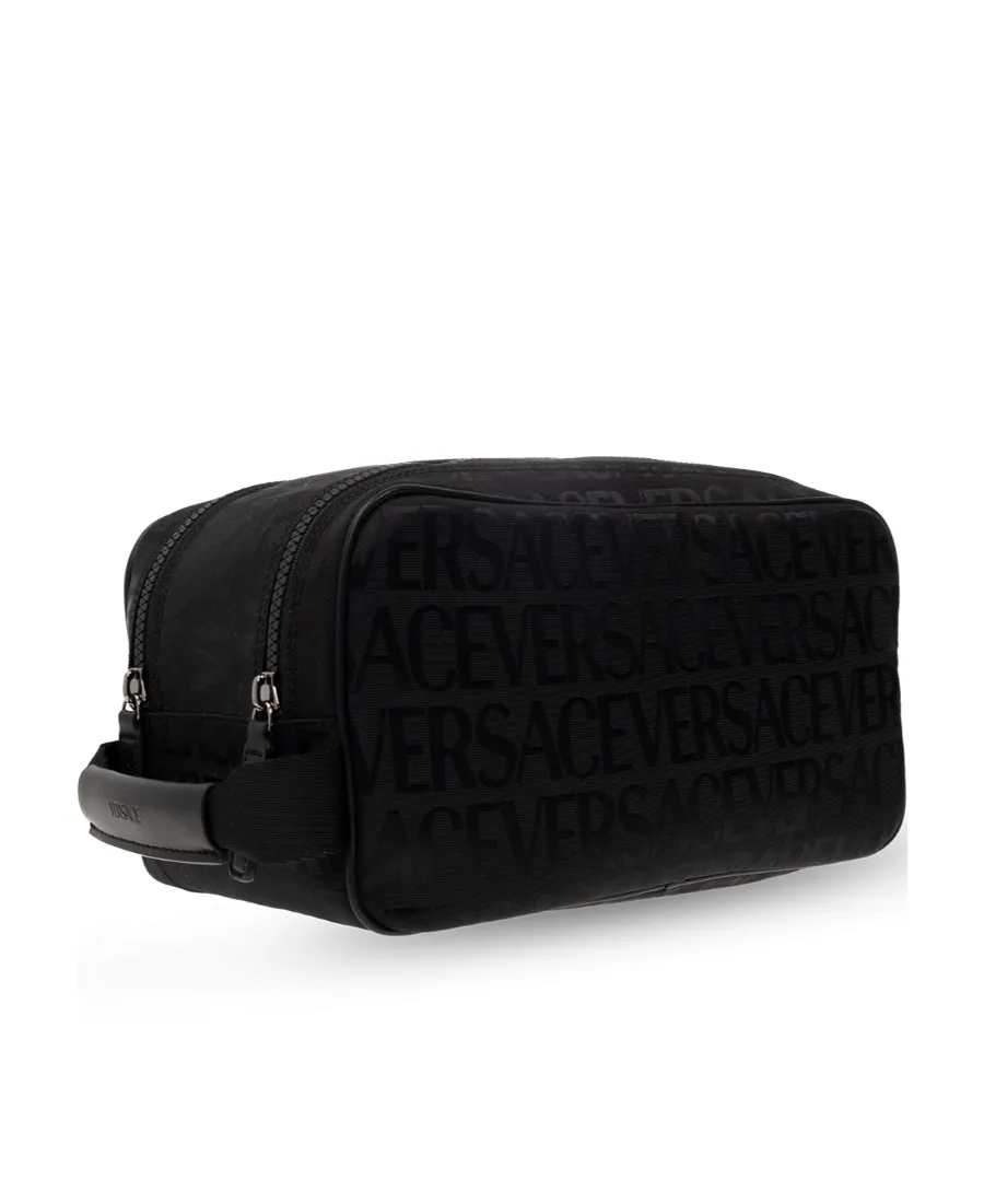 Logo Printed Zipped Wash Bag