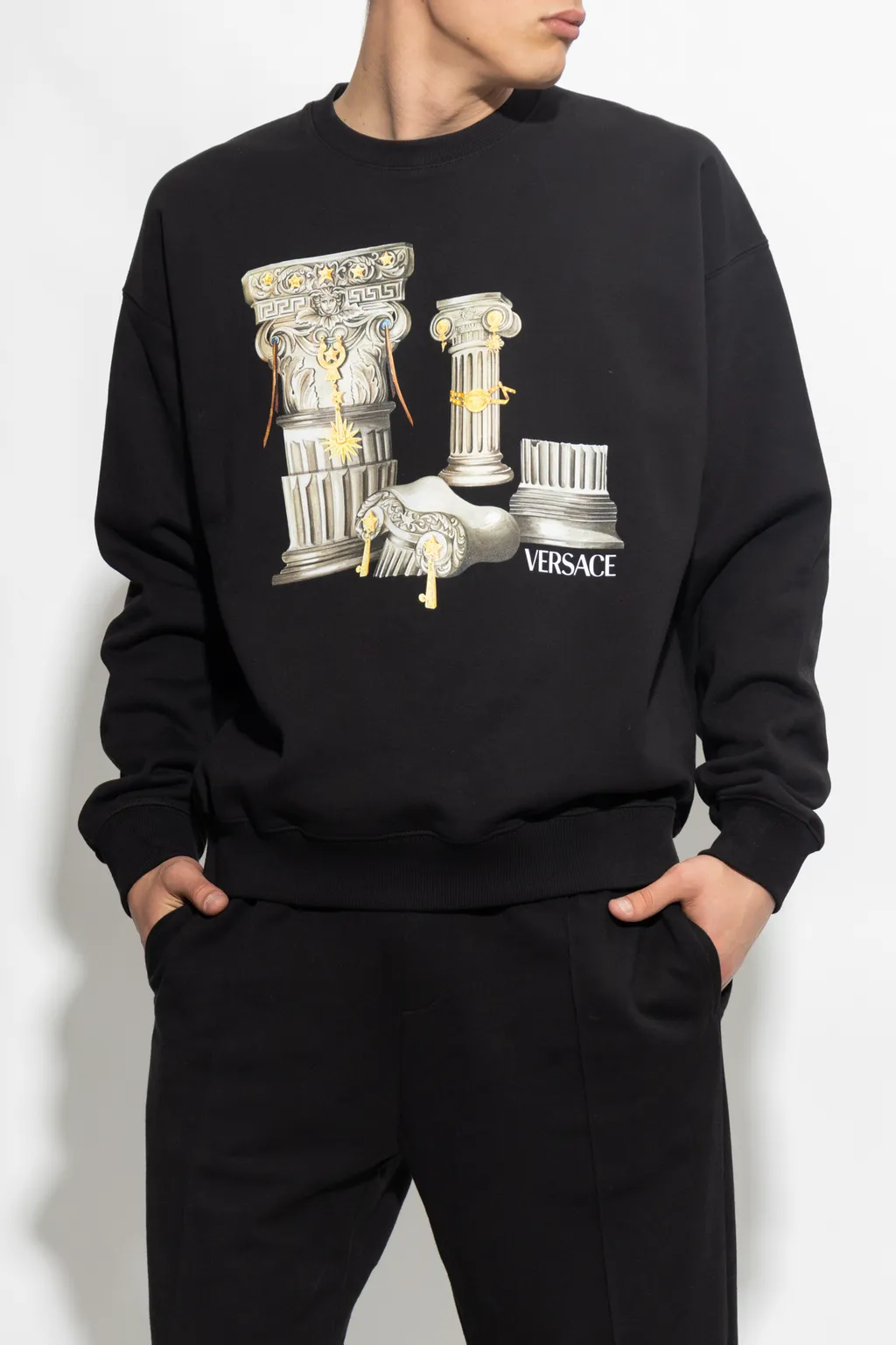 Graphic-Printed Crewneck Sweatshirt