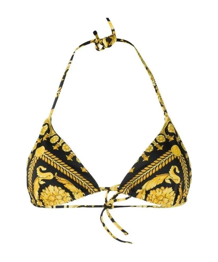 Baroque Printed Triangle Bikini Top