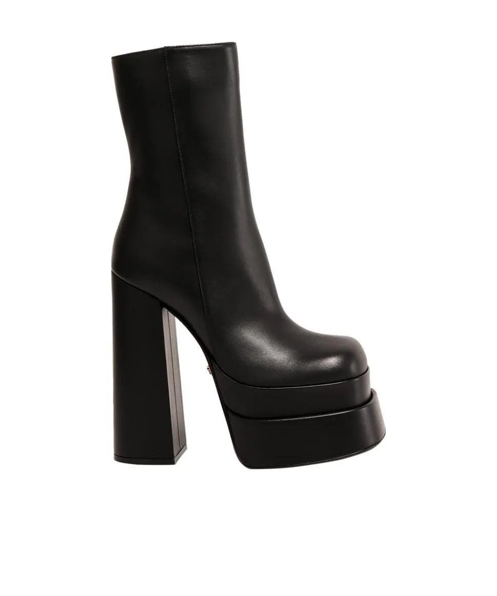 Block Heel Platform Boots