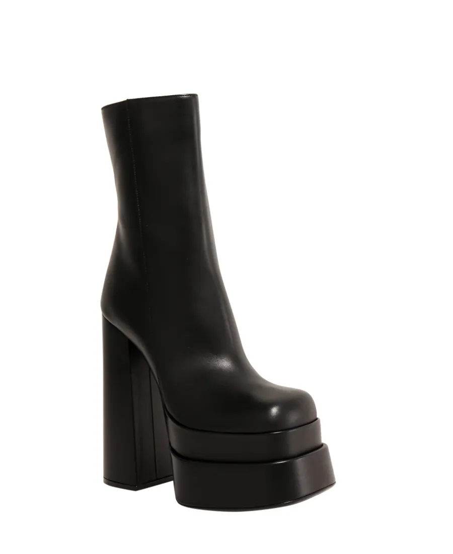 Block Heel Platform Boots