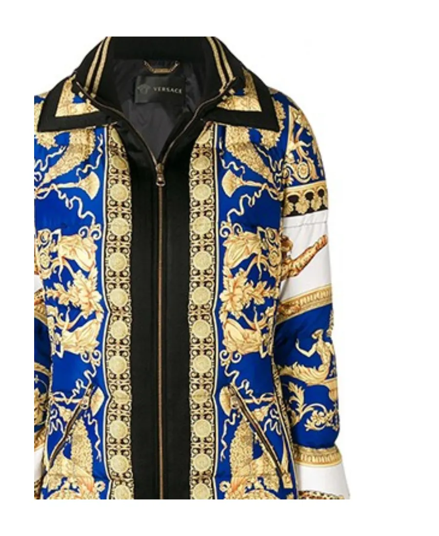 Printed Zipper Casual Jacket