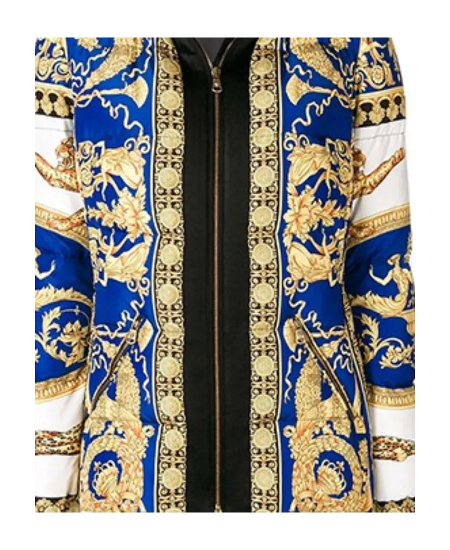 Printed Zipper Casual Jacket