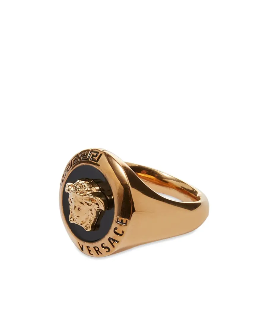 Medusa Logo Engraved Ring