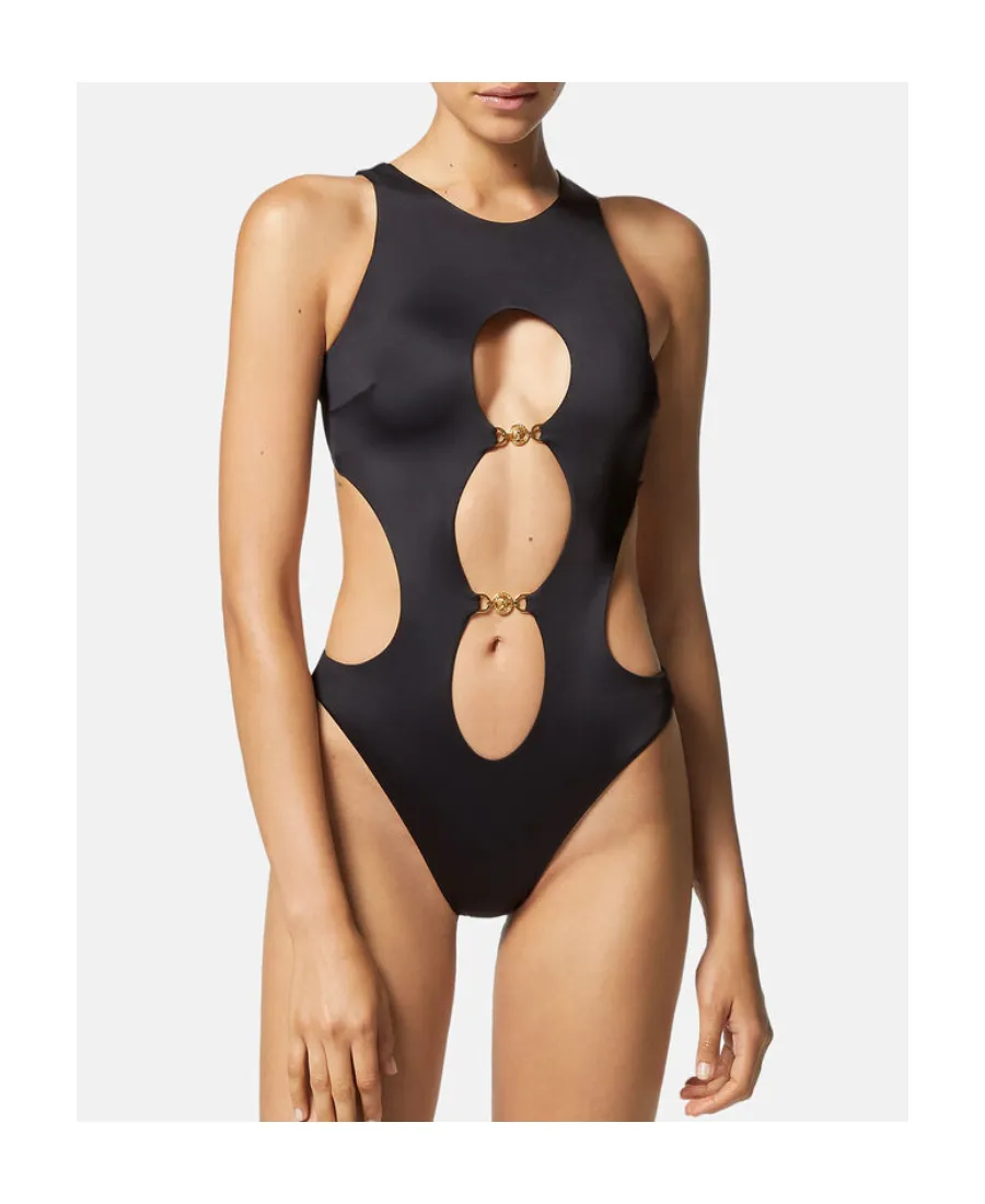 Medusa Cut-Out Detailed One-Piece Swimsuit