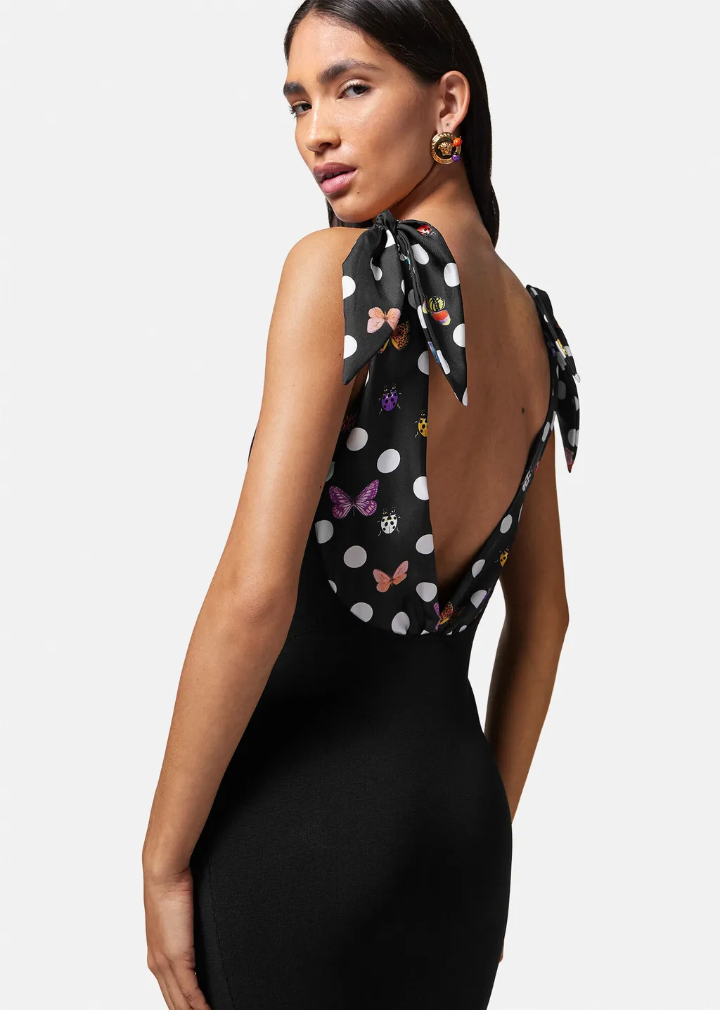 Medusa Buckled Sleeveless Midi Dress