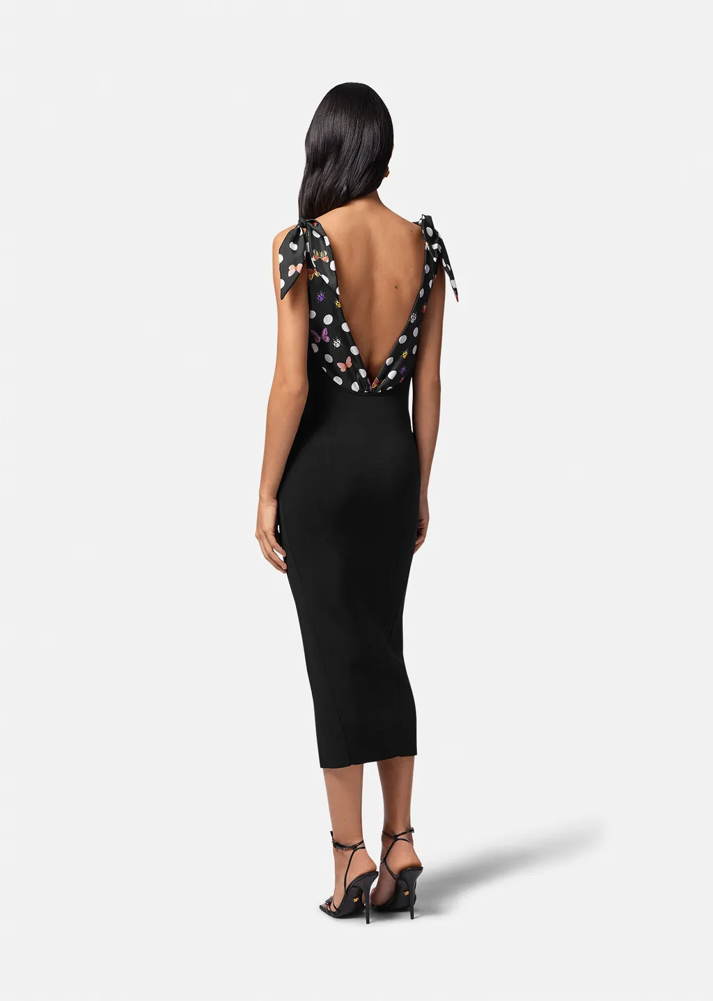 Medusa Buckled Sleeveless Midi Dress