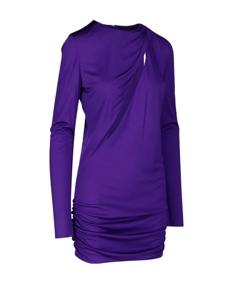 Slash Cut-Out Long Sleeved Mini Dress