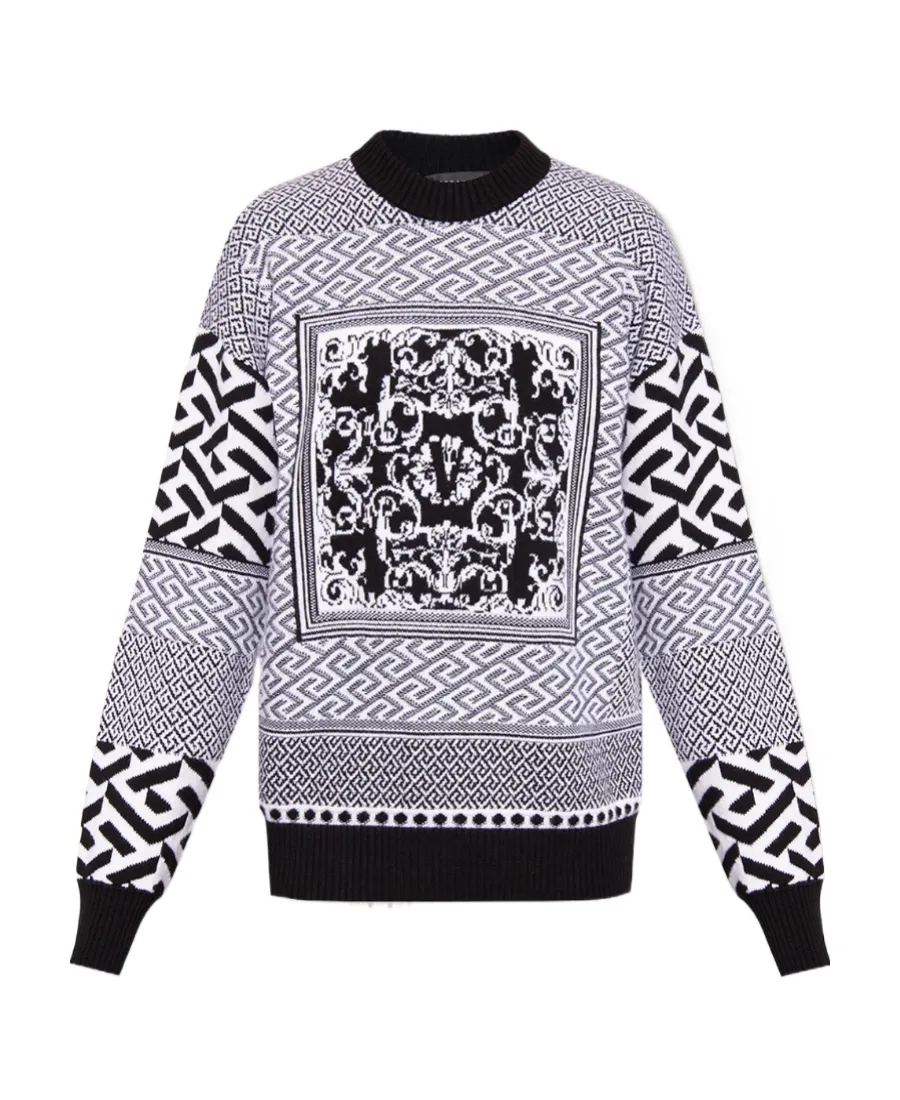 Logo-Motif Jacquard-Knit Jumper
