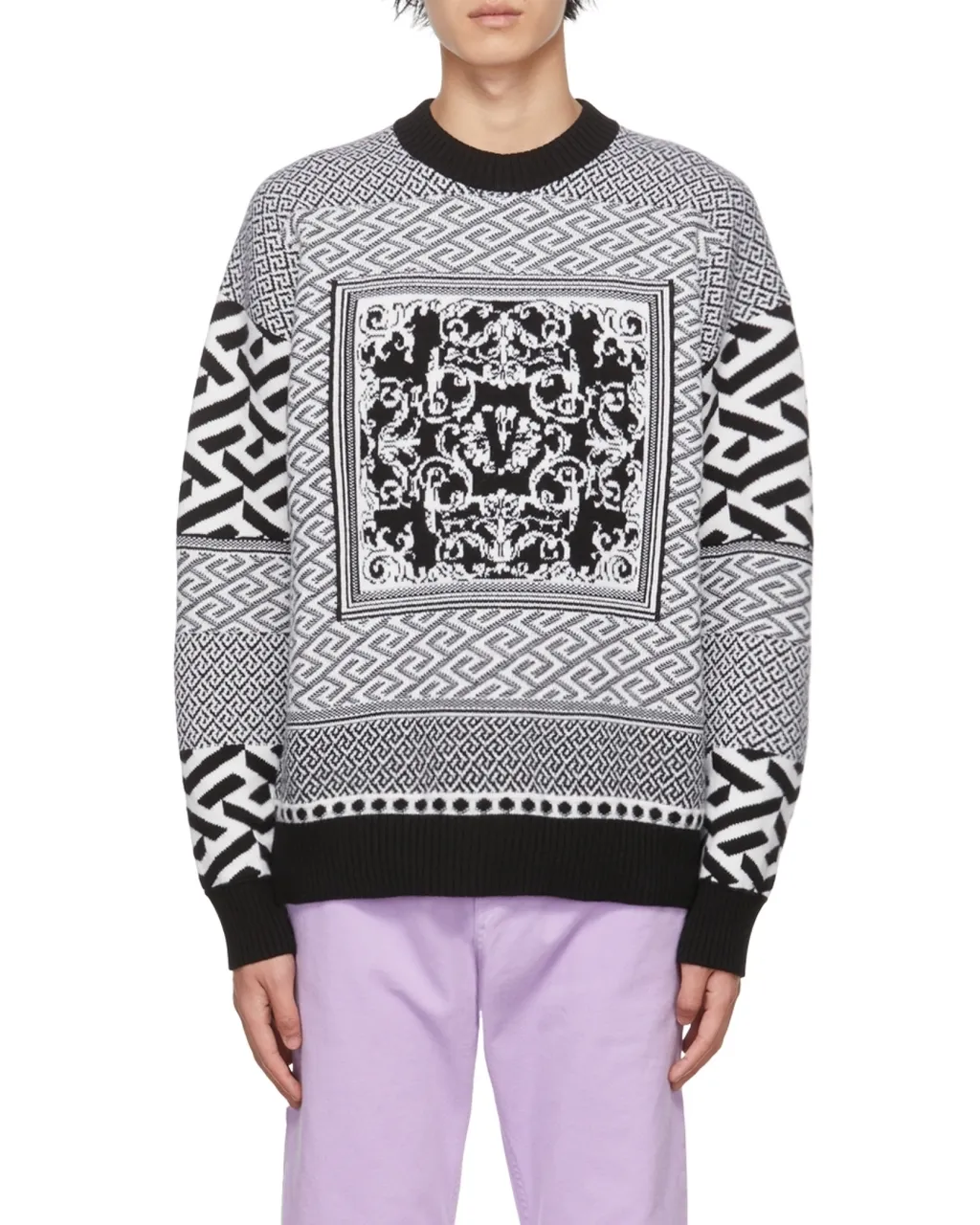 Logo-Motif Jacquard-Knit Jumper