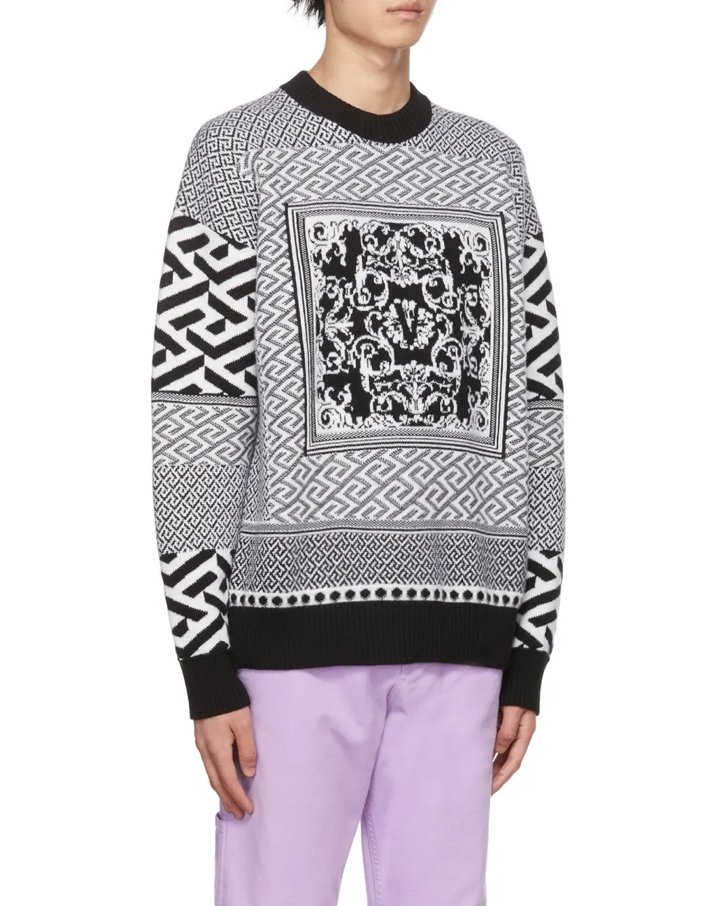 Logo-Motif Jacquard-Knit Jumper